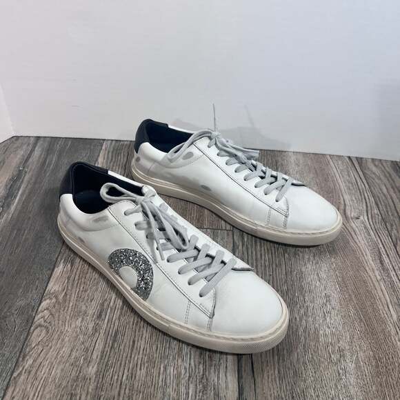 Women’s Oliver Cabell Low 1 Belmont White Distressed Leather Sneakers - Picture 2 of 8